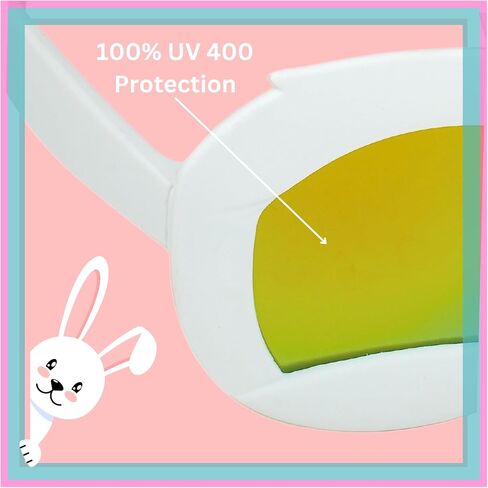 Sun-Staches Furry Bunny Sunglasses , Pink Lens Costume Accessory , UV 400 , One Size Fits Most in Saudi Arabia