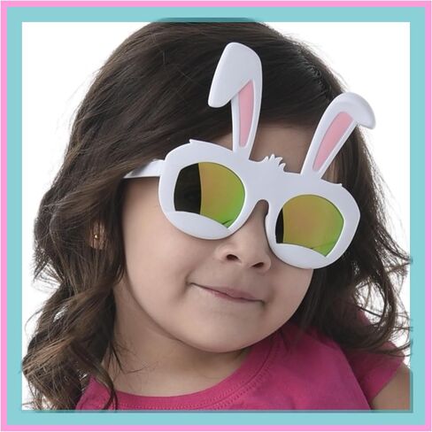 Sun-Staches Furry Bunny Sunglasses , Pink Lens Costume Accessory , UV 400 , One Size Fits Most in Saudi Arabia
