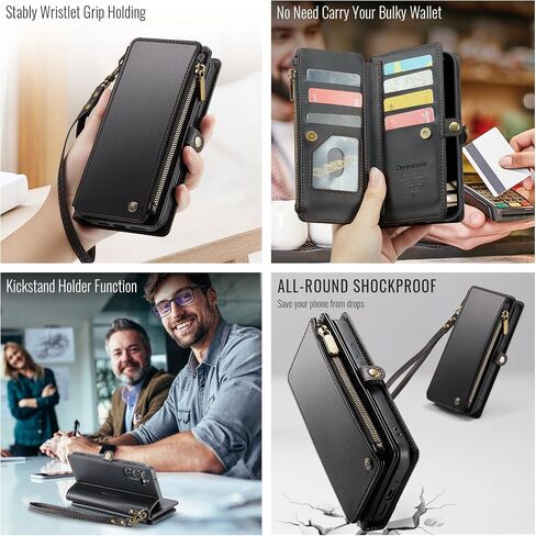 حافظة Defencase لهاتف Samsung Galaxy A54 5G، 【RFID Blocking】 لهاتف Samsung A54 5G حافظة محفظة للنساء والرجال، جلد صناعي بحزام قلاب مغناطيسي وسحاب وحامل بطاقات حافظة هاتف لهاتف Galaxy A54 5G، أرجواني in Saudi Arabia