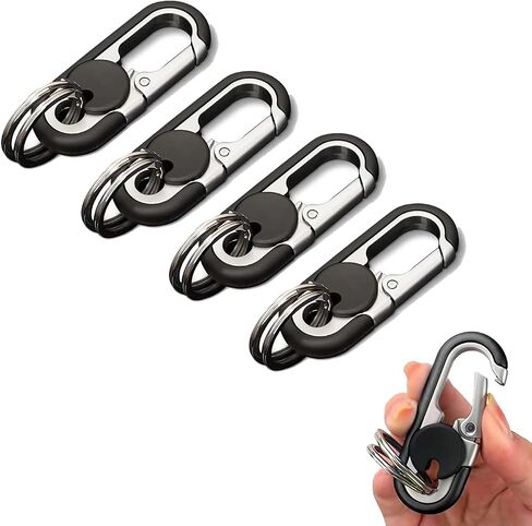 2pcs Men's Car Key Chain, Personalized Creative Stainless Steel Car Keychain for Men, Anti-Loss Heavy Duty Metal Key Ring in Saudi Arabia
