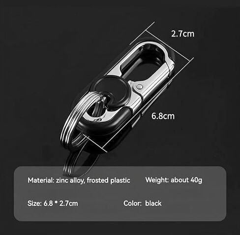 2pcs Men's Car Key Chain, Personalized Creative Stainless Steel Car Keychain for Men, Anti-Loss Heavy Duty Metal Key Ring in Saudi Arabia