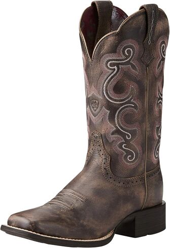 ARIAT Women's Quickdraw Western Boot, Sandstorm/Distressed White, 8.5 in Saudi Arabia