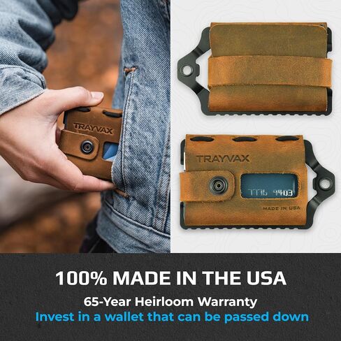 Trayvax Element Wallet (Raw | Stealth Black Leather) in Kuwait