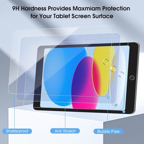 Qularlans 2 Pack Screen Protector Compatible with iPad 6th 5th Generation 9.7 Inch (Model A1822/A1823/A1893/A1954), Tempered Glass Film Guard in Saudi Arabia