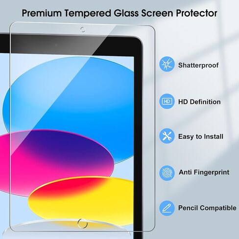 Qularlans 2 Pack Screen Protector Compatible with iPad 6th 5th Generation 9.7 Inch (Model A1822/A1823/A1893/A1954), Tempered Glass Film Guard in Saudi Arabia