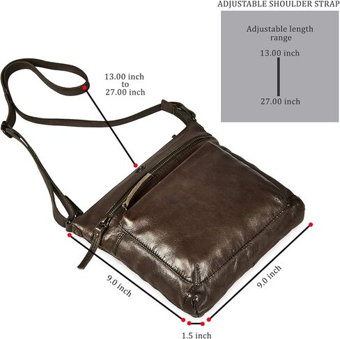 Cochoa Women Real Leather Small Triple Zip Crossbody Handbag Purse Travel Crossover Shoulder Bag Handmade (Ocean Blue Washed Vintage) in Kuwait