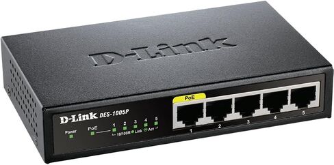 D-Link PoE Switch, 16 18 Port Ethernet Unmanaged w/ 2 1000BASE-T/SFP Gigabit Combo Port Desktop or Rackmount 10/100 246.4W PoE Budget (DES-1018MP) in Kuwait