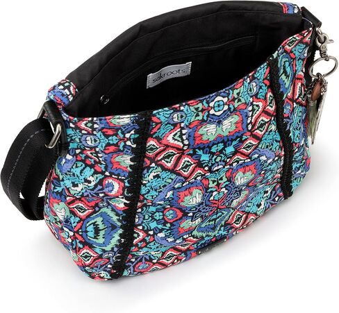 Sakroots Foldover Crossbody Bag in Eco-Twill with Adjustable Strap, Sienna Spirit Desert in Saudi Arabia