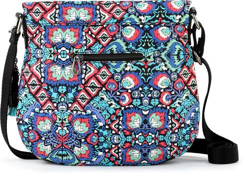Sakroots Foldover Crossbody Bag in Eco-Twill with Adjustable Strap, Sienna Spirit Desert in Saudi Arabia