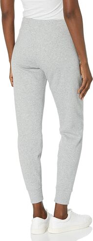 Calvin Klein Women's Cozy Fleece Jogger, Pearl Grey Heather/White Logo in Kuwait
