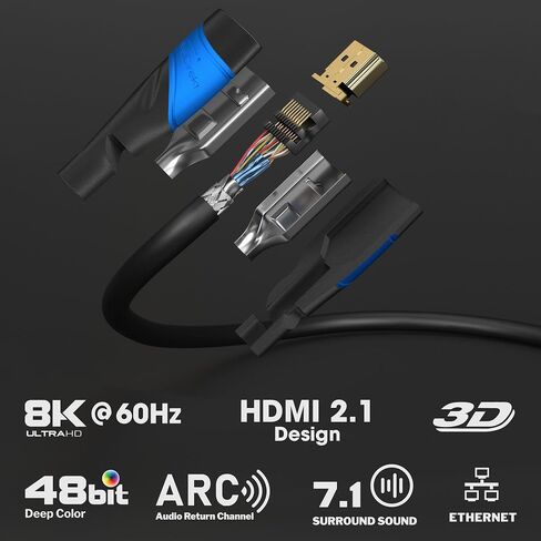 KabelDirekt – 8K & 4K HDMI Cable – 15ft – German Flexcore Technology in Kuwait