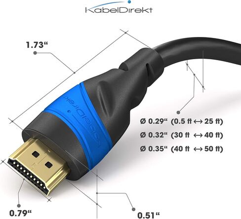 KabelDirekt – 8K & 4K HDMI Cable – 15ft – German Flexcore Technology in Kuwait