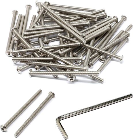 Iexcell 1500 قطعة M3 x 4/6/8/10/12/16/20/25/30/35/40/45/50 الفولاذ المقاوم للصدأ 304 مقبس سداسي زر غطاء رأس مسامير براغي صواميل غسالات مجموعة متنوعة in Kuwait