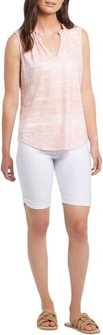 Tribal Women's Flatten IT Pull ON Short W/SNAP Slit, Deepblue, 0 in Saudi Arabia