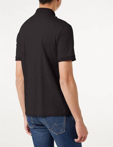 A|X Armani Exchange Men's Short Sleeve Contrast Logo Jersey Polo, Navy, XXL in Saudi Arabia