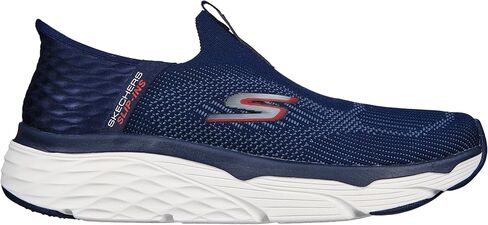 Skechers Men's Max Cushioning Slip-Ins-Athletic Slip-On Running Walking Shoes with Memory Foam Sneaker, White/Black, 12 in Saudi Arabia