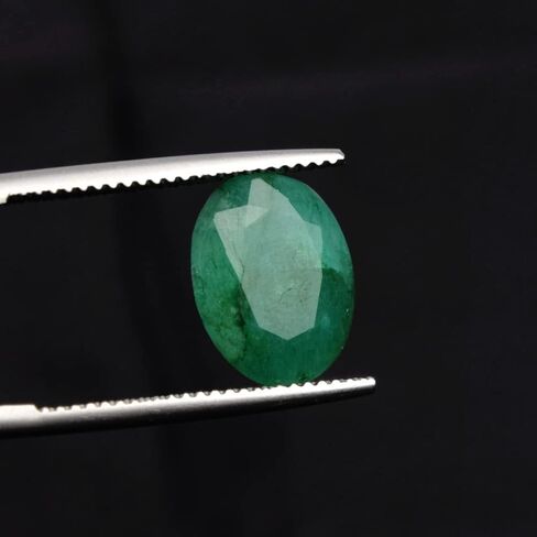GEMHUB 3.95 Ct. Natural Green Emerald Egl Certified Loose Gemstone - for Pendant/Ring/Necklace AO-481 in Saudi Arabia