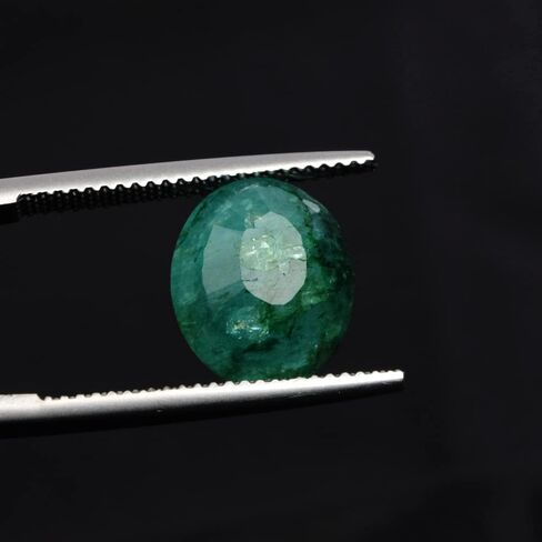 GEMHUB 3.95 Ct. Natural Green Emerald Egl Certified Loose Gemstone - for Pendant/Ring/Necklace AO-481 in Saudi Arabia