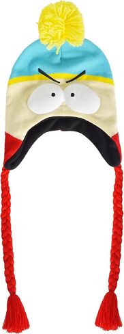 قبعة South Park Beanie، قبعة إريك كارتمان الشتوية المحبوكة من بيرو مع بوم وشرابات، فيروزي، مقاس واحد in Saudi Arabia