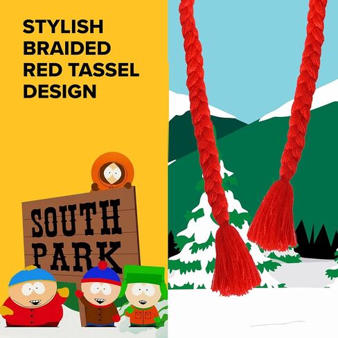 قبعة South Park Beanie، قبعة إريك كارتمان الشتوية المحبوكة من بيرو مع بوم وشرابات، فيروزي، مقاس واحد in Saudi Arabia