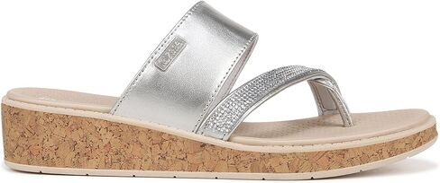 BZees Women's Bora Bright Machine Washable Comfort Wedge Sandal Flip-Flop in Kuwait