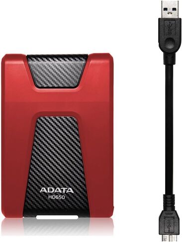 ADATA HD650 4TB USB 3.1 Shock-Resistant External Hard Drive, Black (AHD650-4TU31-CBK) in Kuwait