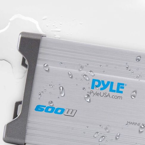 Pyle 2-Channel Marine Amplifier Receiver - Waterproof and Weatherproof Audio Subwoofer for Boat Stereo & 6.5 Inch Dual Marine Speakers - 2 Way Waterproof and Weather Resistant Outdoor Audio Stereo in Saudi Arabia