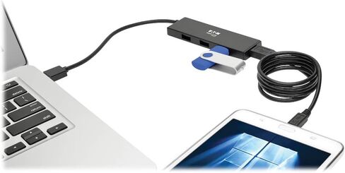 تريب لايت 4 منافذ يو اس بي 3.0 موزع يو اس بي 3.0 ، موزع USB محمول لشحن USB ونقل البيانات ، 5 جيجابت في الثانية ، الومنيوم (U360-004-4A-AL) in Kuwait