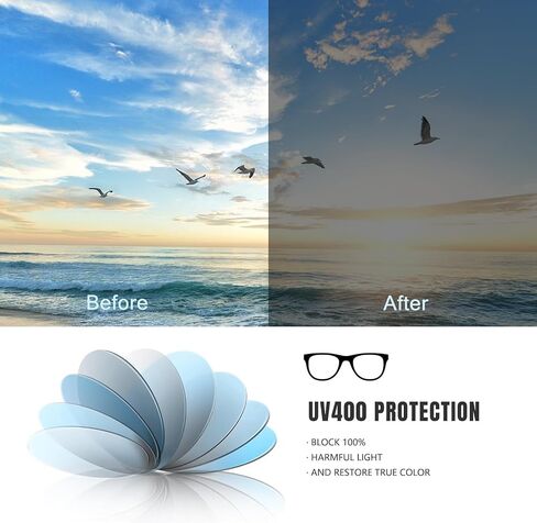 D Lolylad Clip on Polarized Night Vision Glasses, Driving Sunglasses UV 400 Blocker To Wear Over Prescription Glasse -Clip on Sunglasses Compact Non-Flip Up in Kuwait