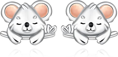 جيه اكس جيه ال عقد بقلادة على شكل حيوان لطيف من الفضة الاسترلينية للفتيات المراهقات والشابات، مجوهرات لطيفة على شكل دب لعيد الميلاد والتخرج وعيد الحب، معدن، كريستال تشيكوسلوفاكيا, معدن, سي زد كريستال in Kuwait