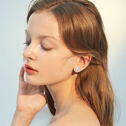 جيه اكس جيه ال عقد بقلادة على شكل حيوان لطيف من الفضة الاسترلينية للفتيات المراهقات والشابات، مجوهرات لطيفة على شكل دب لعيد الميلاد والتخرج وعيد الحب، معدن، كريستال تشيكوسلوفاكيا, معدن, سي زد كريستال in Kuwait