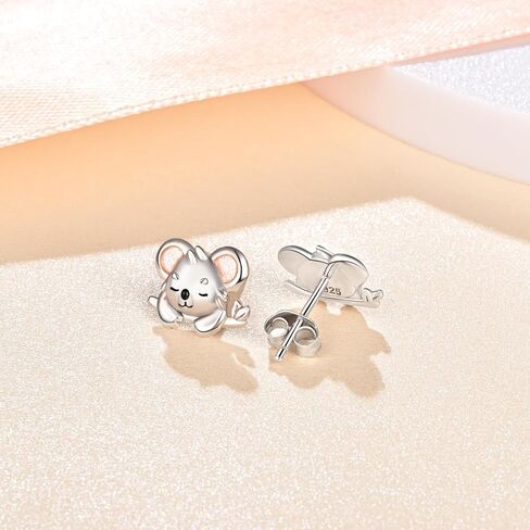 جيه اكس جيه ال عقد بقلادة على شكل حيوان لطيف من الفضة الاسترلينية للفتيات المراهقات والشابات، مجوهرات لطيفة على شكل دب لعيد الميلاد والتخرج وعيد الحب، معدن، كريستال تشيكوسلوفاكيا, معدن, سي زد كريستال in Kuwait