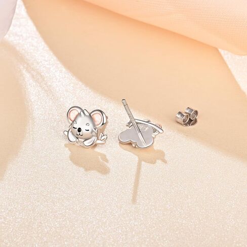 جيه اكس جيه ال عقد بقلادة على شكل حيوان لطيف من الفضة الاسترلينية للفتيات المراهقات والشابات، مجوهرات لطيفة على شكل دب لعيد الميلاد والتخرج وعيد الحب، معدن، كريستال تشيكوسلوفاكيا, معدن, سي زد كريستال in Kuwait