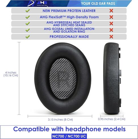 Premium Replacement NC700 Ear Pads / NC700 UC Pads Cushions Compatible with Bose NC700 Headphones/Bose Noise Cancelling 700 Headphones/Bose NC700 UC Headphones (Grey). Great Comfort/Durability in Saudi Arabia