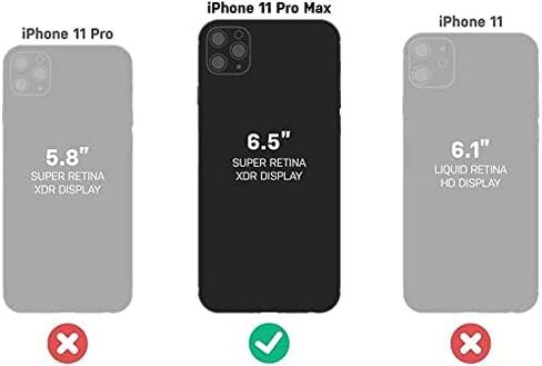 حافظة OtterBox Symmetry Series لهاتف iPhone 11 PRO MAX (NOT 11/11 Pro) عبوة غير مخصصة للبيع بالتجزئة - بولي كربونات، ماصة للصدمات، أسود in Saudi Arabia