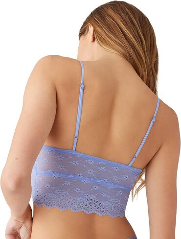 b.tempt'd by Wacoal Women's Inspired Eyelet Bralette, White, Medium in Kuwait