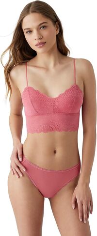 b.tempt'd by Wacoal Women's Inspired Eyelet Bralette, White, Medium in Kuwait