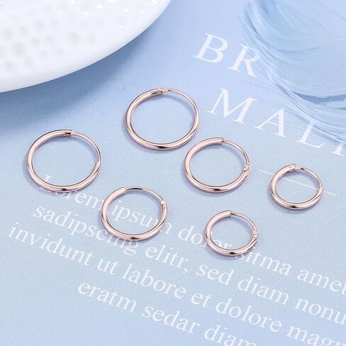 Amy & Annette Sterling Silver Hoop Earrings - Minimalist jewelry Great Gift for Every Occasion - (Set of 3 Sizes) in Saudi Arabia