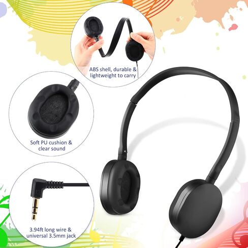 Konohan 18 Pack Headphones Classroom 3.5mm Wired Kids School, Multicolor in Kuwait