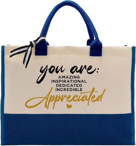 Canvas Bag Gift, Cotton Canvas Tote Bag, Thank You Gift for Coworker Friends, Employee Appreciation Gift, Canvas Tote Bags for Women, You Are Amazing Inspirational Dedicated Incredible Appreciated in Saudi Arabia