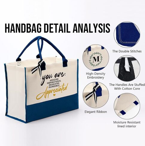 Canvas Bag Gift, Cotton Canvas Tote Bag, Thank You Gift for Coworker Friends, Employee Appreciation Gift, Canvas Tote Bags for Women, You Are Amazing Inspirational Dedicated Incredible Appreciated in Saudi Arabia