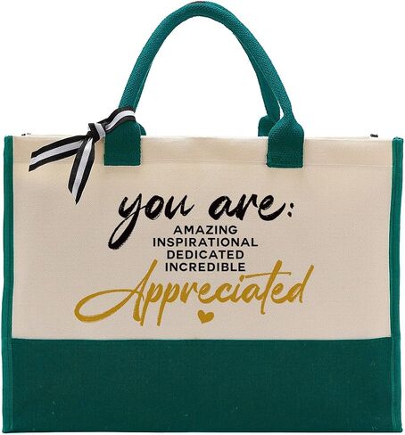 Canvas Bag Gift, Cotton Canvas Tote Bag, Thank You Gift for Coworker Friends, Employee Appreciation Gift, Canvas Tote Bags for Women, You Are Amazing Inspirational Dedicated Incredible Appreciated in Saudi Arabia