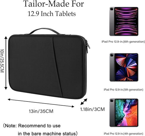 9-11 Inch iPad Tablet Case, Travel Tablet Sleeve Bag iPad 10th Generation Carrying Case for iPad Pro 11 (2022-2018), iPad 10.9 (10th Gen), iPad Air (5/4th Gen), Galaxy Tab A8/A7/S8/S7 (Black-11in) in Saudi Arabia