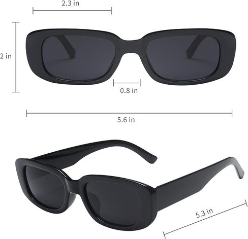 YQVIE 20 Pack Small Retro Rectangle Sunglasses for Women Men in Bulk Trendy Square Glasses UV400 Protection in Kuwait