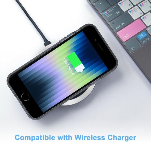 JJGoo متوافق مع حافظة iPhone SE 2022/2020، متوافقة مع iPhone 7 8، حافظة شفافة ناعمة وشفافة مقاومة للصدمات، غطاء هاتف رفيع ممتص للصدمات in Kuwait