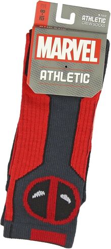 Marvel Deadpool Adult Crew Socks, Fits Men's shoe size 8-12 in Saudi Arabia