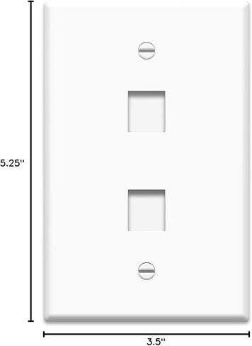 Legrand OnQ 2 Port Oversized Double Gang Wall Plate, High-Impact Flame Retardant Plastic, Covers Drywall, White, 10 Count, WP3302WH10 in Saudi Arabia