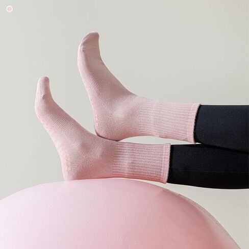 SpringPlus 3 Pairs Grip Socks for Women Non Slip Yoga Socks for Pilates Barre Ballet Dance Barefoot Home in Kuwait