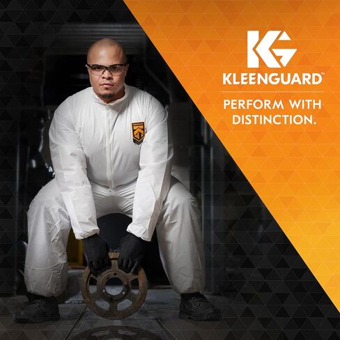 KleenGuard™ A20 Breathable Particle Protection Hooded Coveralls (58524), Reflex Design, Zip Front, Hood, Boots, Blue, XL, 24 / Case in Saudi Arabia