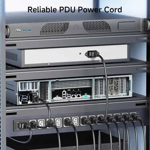 كابل ماترز 2 حزمة من الكمبيوتر إلى سلك تمديد الطاقة PDU، كابل تمديد الطاقة 3 أقدام (IEC C14 إلى IEC C13 PDU سلك الطاقة) in Saudi Arabia